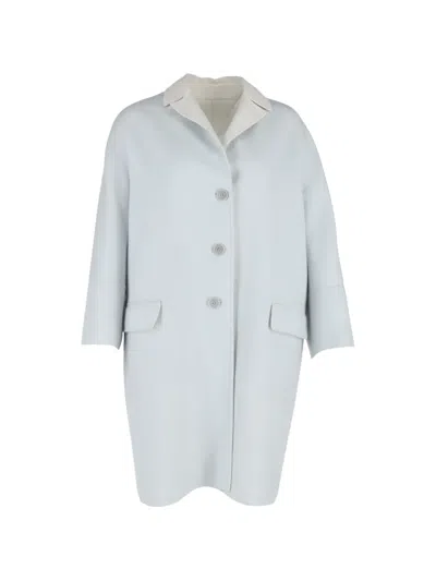 Pre-owned Loro Piana Buttoned Wool Coat In Blue