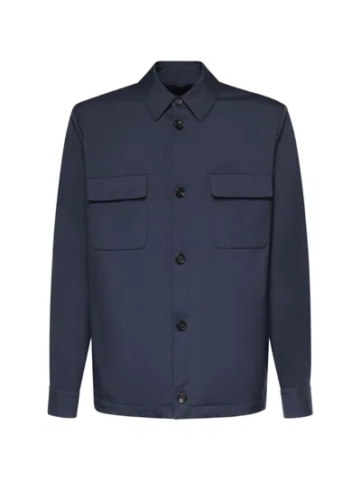 Loro Piana Buttonned Pocket Jacket In Blue