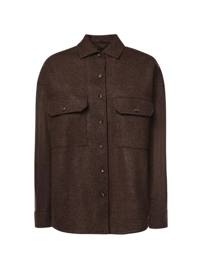 Loro Piana Button-up Chest-pocket Shirt In Brown