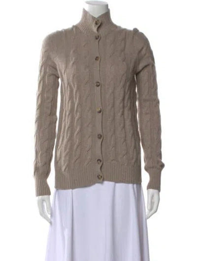 Pre-owned Loro Piana Cable Knit Baby Cashmere Sweater In Neutral
