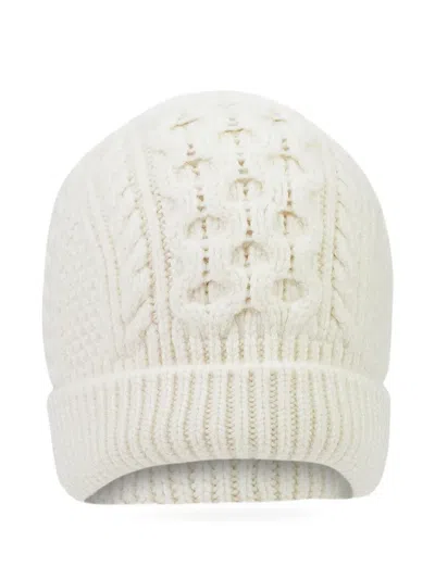 Loro Piana Cable-knit Beanie In White