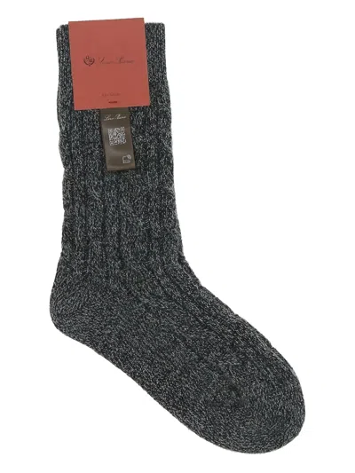 LORO PIANA CABLE-KNIT SOCKS