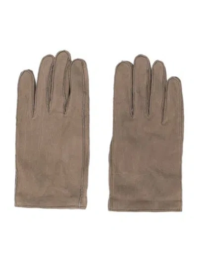 Pre-owned Loro Piana Calfskin Gloves In Neutral