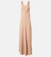 Loro Piana Callie Linen Crêpe Maxi Dress In Beige