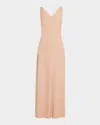 Loro Piana Callie Sleeveless Linen-crepe Maxi Summer Dress In Neutral