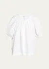 Loro Piana Cam Gritt Solaire Flax Blouse In 1005 Optical Whit