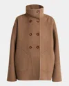 Loro Piana Camden Double-breasted Cashmere Peacoat In Caramel Brown