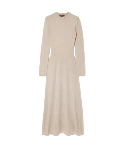Loro Piana Camino Cashmere And Silk-blend Midi Dress In Neutrals