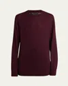 Loro Piana Camino Gg14 Cashmere Silk Sweater In Garnet Elegance