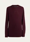 Loro Piana Camino Gg14 Cashmere Silk Sweater In Q02y Garnet Elega