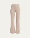 Loro Piana Camino Ribbed Cashmere-silk Trousers In Seed