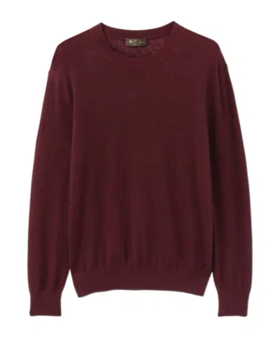 Loro Piana Camino Round-neck Sweater In Garnet