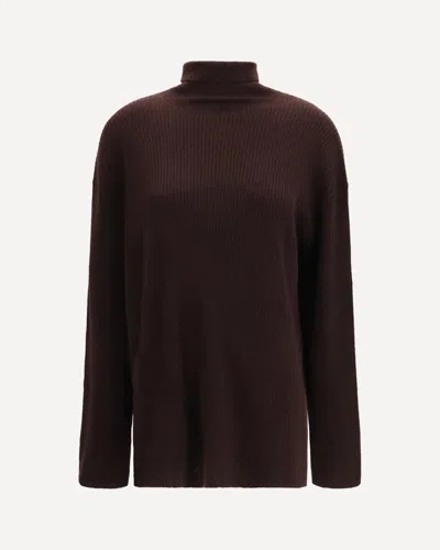 Loro Piana Camino Ribbed-knit Sweater In Brown