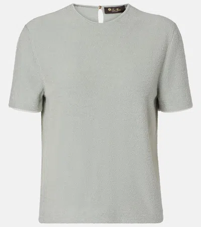 Loro Piana Cannareggio Silk And Cotton Top In Gray