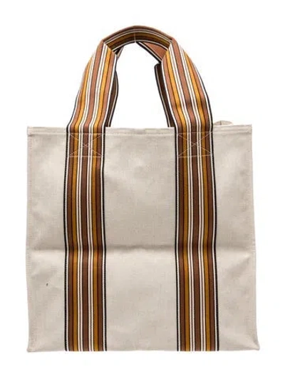 Pre-owned Loro Piana Canvas Tote Large In Neutral