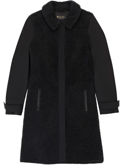 Loro Piana Capp Carlow Shearling Coat In Black