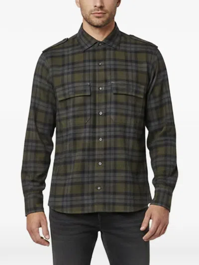 Pre-owned Loro Piana Caral Plaid Overshirt In Grey