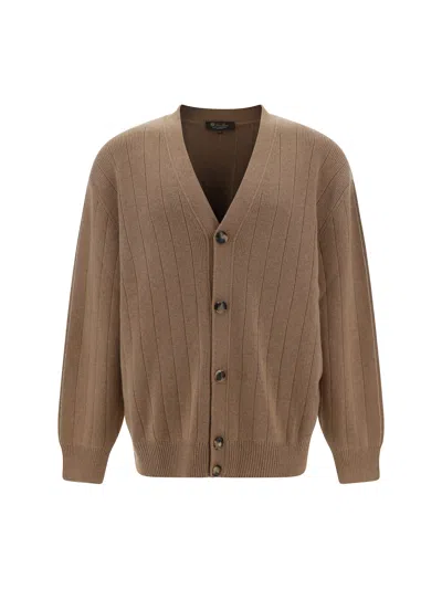 Loro Piana Cardigan In Nutmeg See Mel-ivory Lace Mel