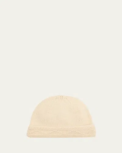 Loro Piana Carezza Cashmere Coarsehair Beanie In Neutral