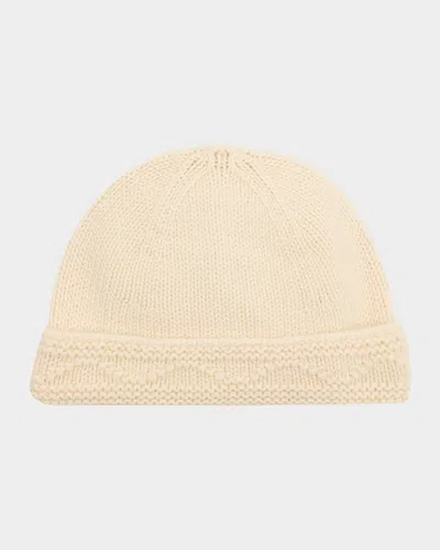 Loro Piana Carezza Cashmere Coarsehair Beanie In Neutral