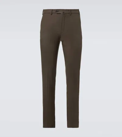 Loro Piana Carlo Cotton-blend Chinos In Green