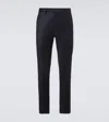 Loro Piana Carlo Wool And Cashmere Straight Pants In Black