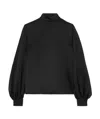 Loro Piana Carys Embellished Silk-satin Blouse In Black
