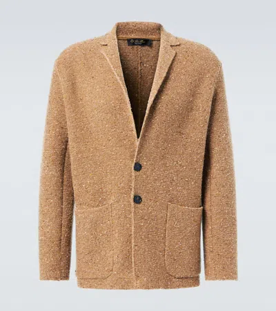 Loro Piana Cashmere And Linen Cardigan In Apple Mustard
