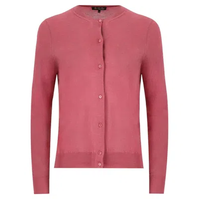 Pre-owned Loro Piana Cashmere & Silk Blend Cardigan In Pink