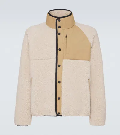 Loro Piana Cashmere And Silk Fleece Jacket In Beige