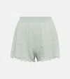 Loro Piana Cashmere And Silk Shorts In Grayed Jade