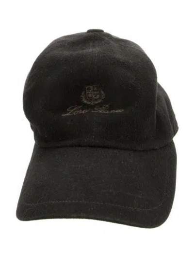 Pre-owned Loro Piana Cashmere Baseball Hat In Black