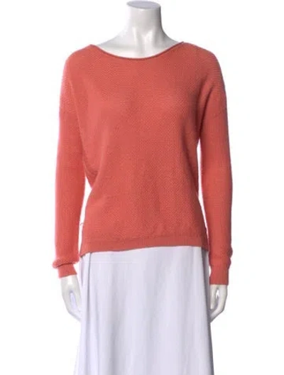 Pre-owned Loro Piana Cashmere Bateau Neckline Sweater In Pink