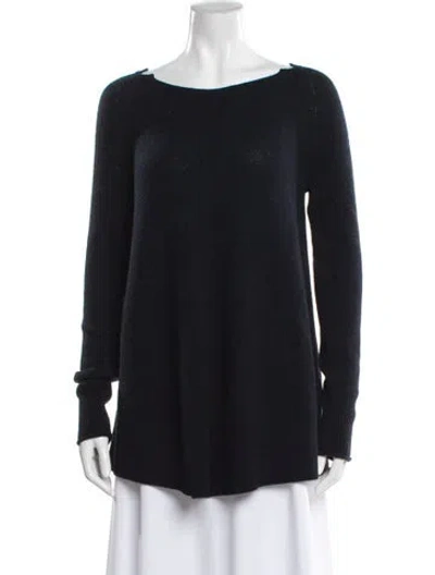 Pre-owned Loro Piana Cashmere Bateau Neckline Sweater W/ Tags In Blue