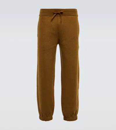 Loro Piana Cashmere Sweatpants In Gianduja/ebony Melange
