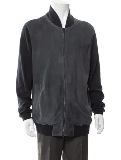 Pre-owned Loro Piana Cashmere Bomber Jacket In Gray