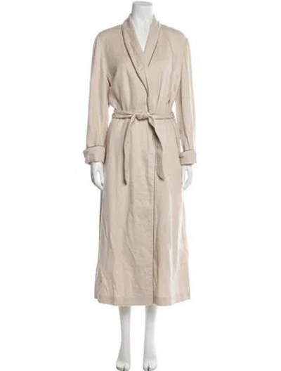 Pre-owned Loro Piana Cashmere Braided Accents Robe In Neutral