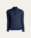 Loro Piana Cashmere Cable-knit Sweater In Corsaro