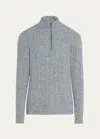 Loro Piana Cashmere Cable-knit Sweater In J1qo Ivory Lace-s