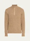 Loro Piana Cashmere Cable-knit Sweater In J1qp Golden Wheat