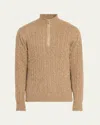 Loro Piana Cashmere Cable-knit Sweater In J1qp Golden Wheat-gi