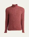 Loro Piana Cashmere Cable-knit Sweater In J1qq Prestige Orange