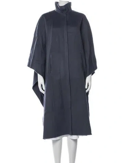 Pre-owned Loro Piana Cashmere Cape In Blue