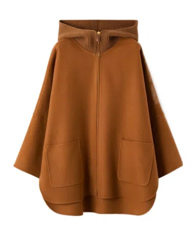 Loro Piana Cashmere Cape In Pecan Color