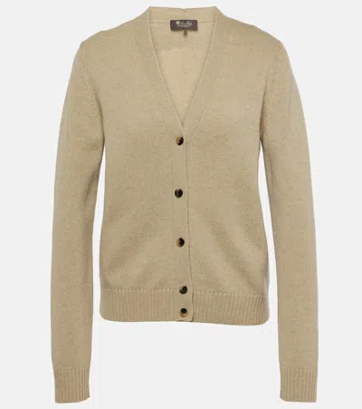 Loro Piana Cashmere Cardigan In Beige
