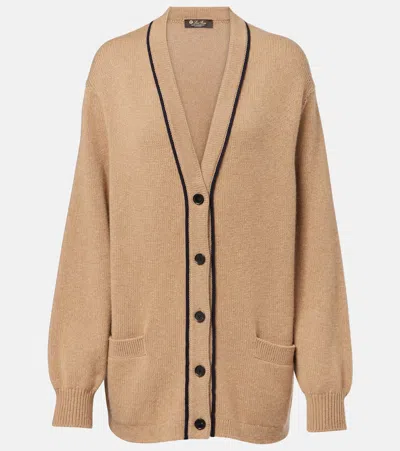 Loro Piana Cashmere Cardigan In Sand