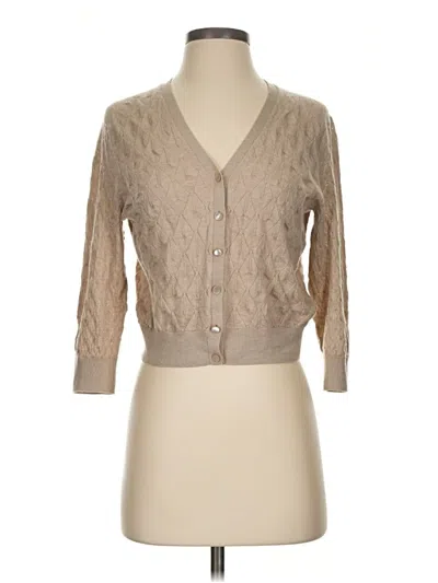 Pre-owned Loro Piana Cashmere Cardigan Sweater In Tan