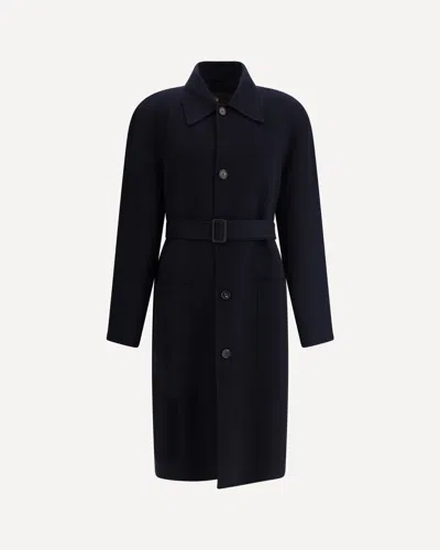 Loro Piana Long-sleeved Coat In Blue