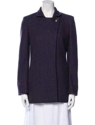 Pre-owned Loro Piana Cashmere Coat In Purple