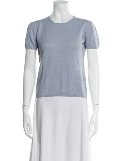 Pre-owned Loro Piana Cashmere Crew Neck Sweater In Blue
